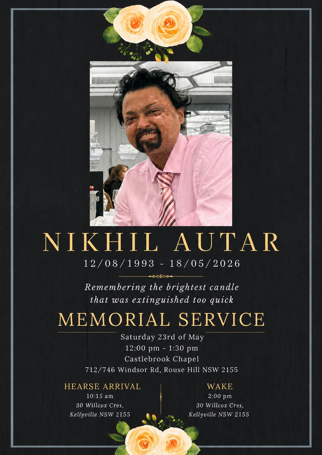 Nikhil Autar New South Wales, Australia Death: Family And Friends Remember Nikhil Autar Following His Passing