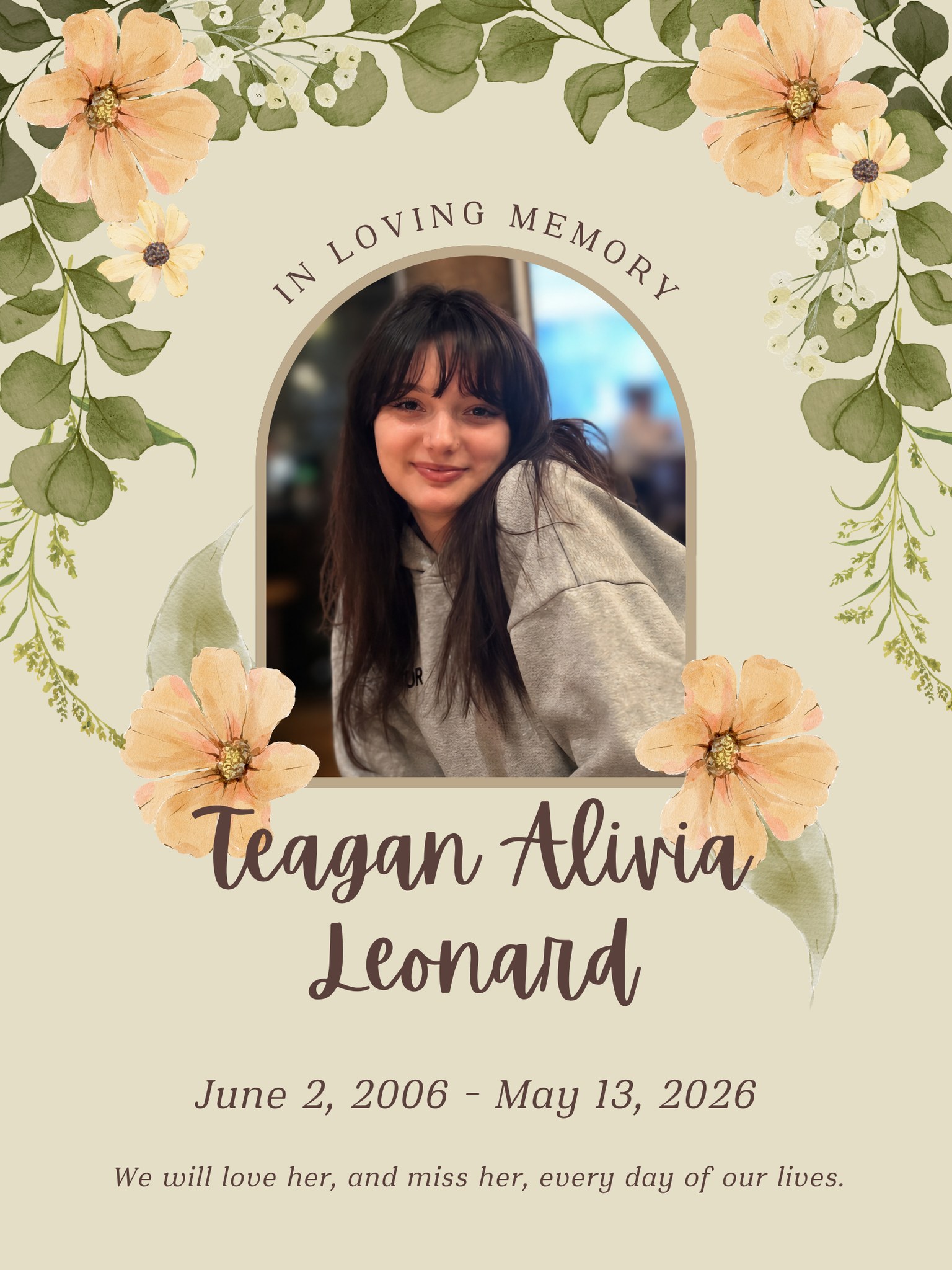 Teagan Leonard Grain Valley, Missouri Death-Obituary: Funeral Date For Teagan Leonard Has Been Announced